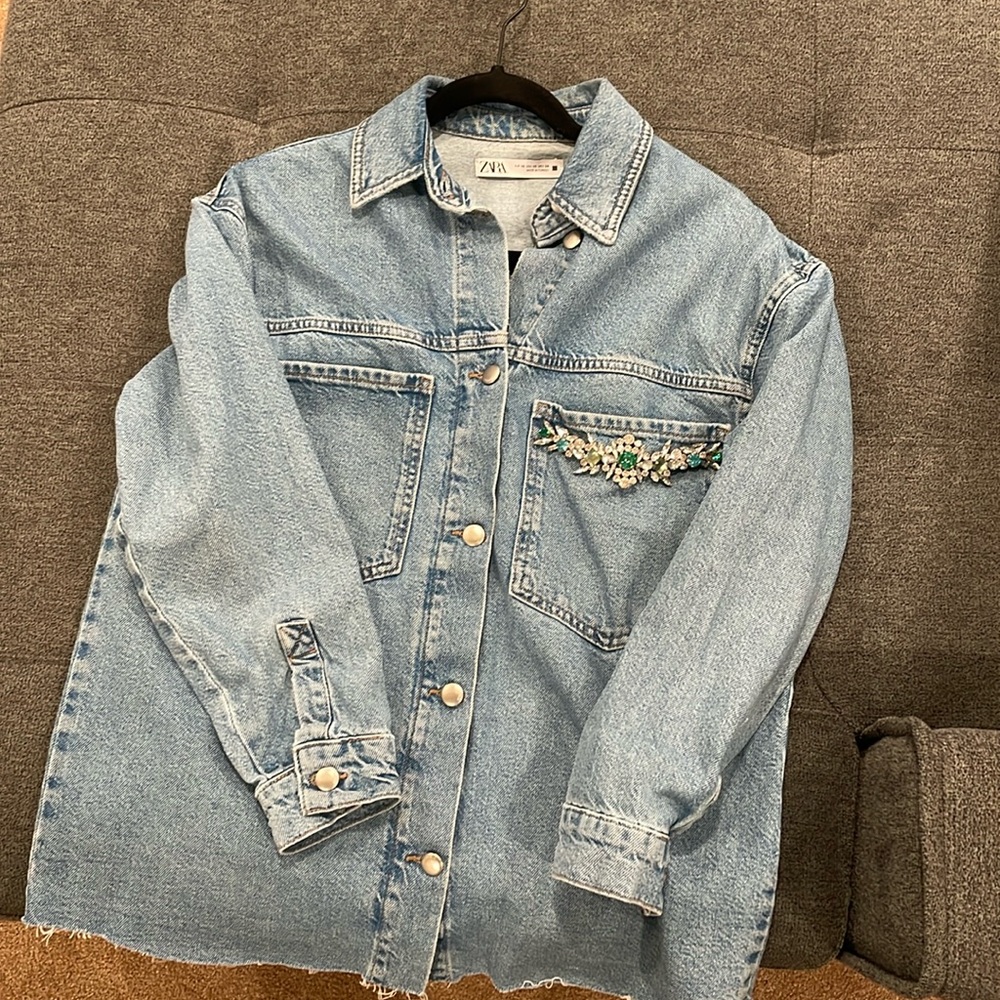 Zara denim shirt jacket